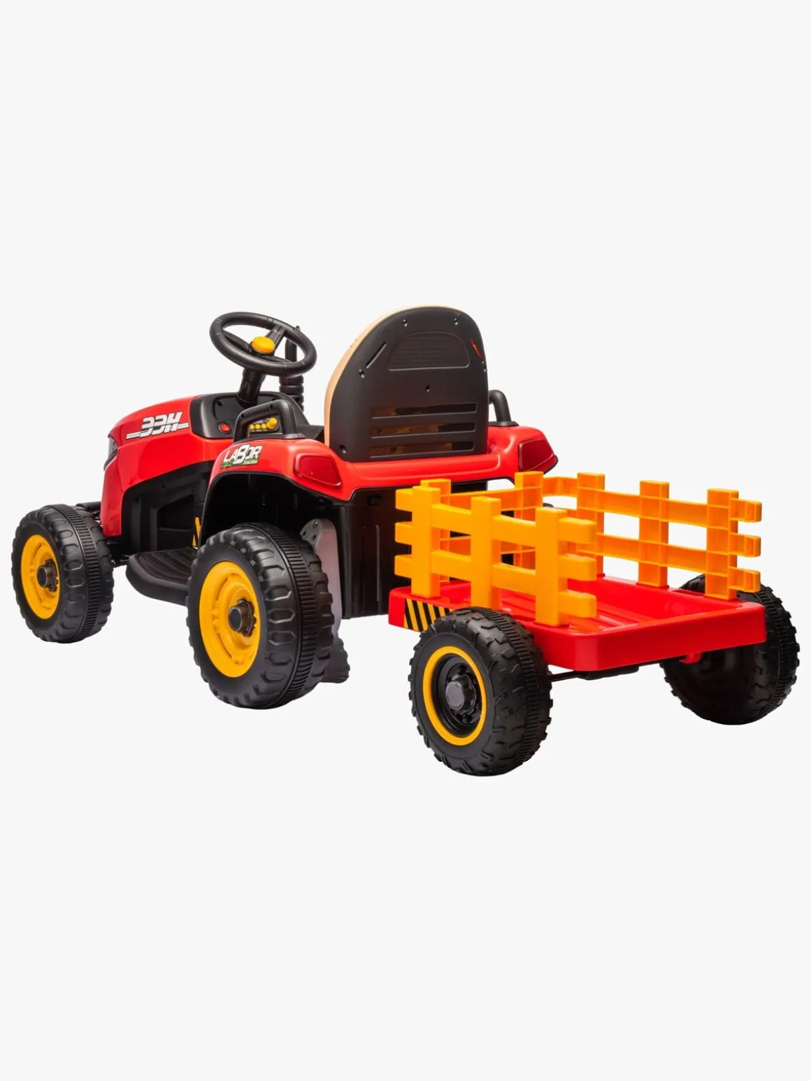 Alex's Garage Eltraktor med Trailer, Rød