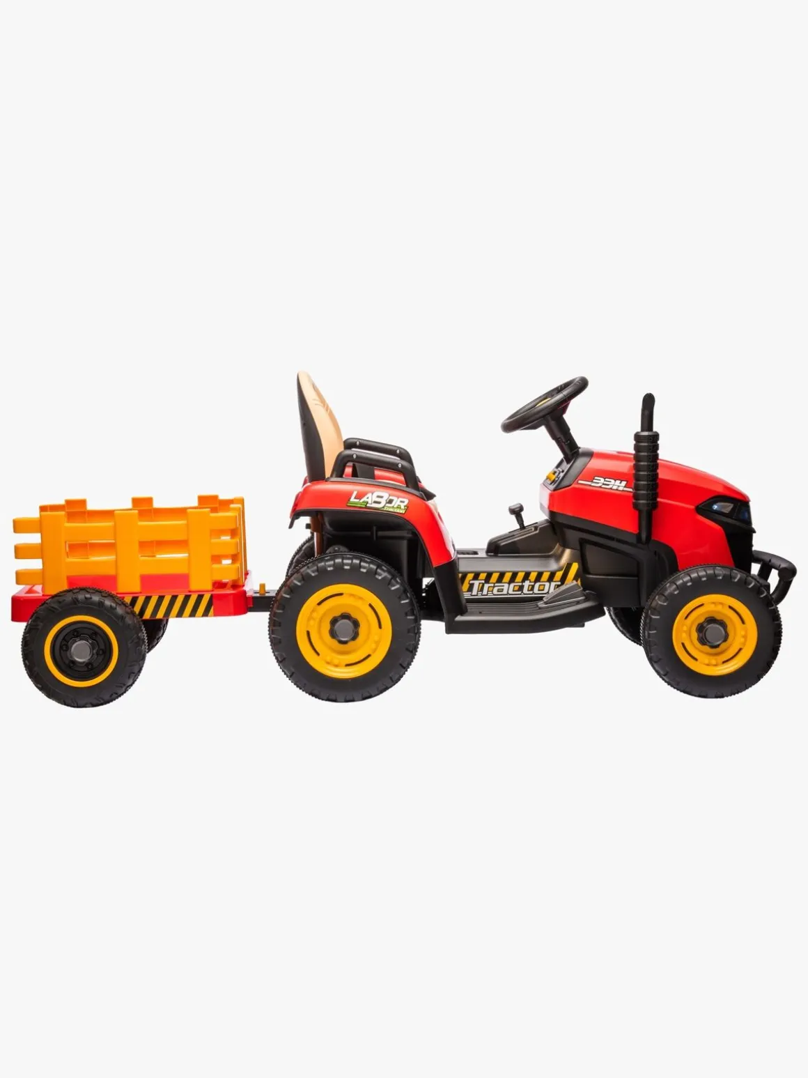 Alex's Garage Eltraktor med Trailer, Rød