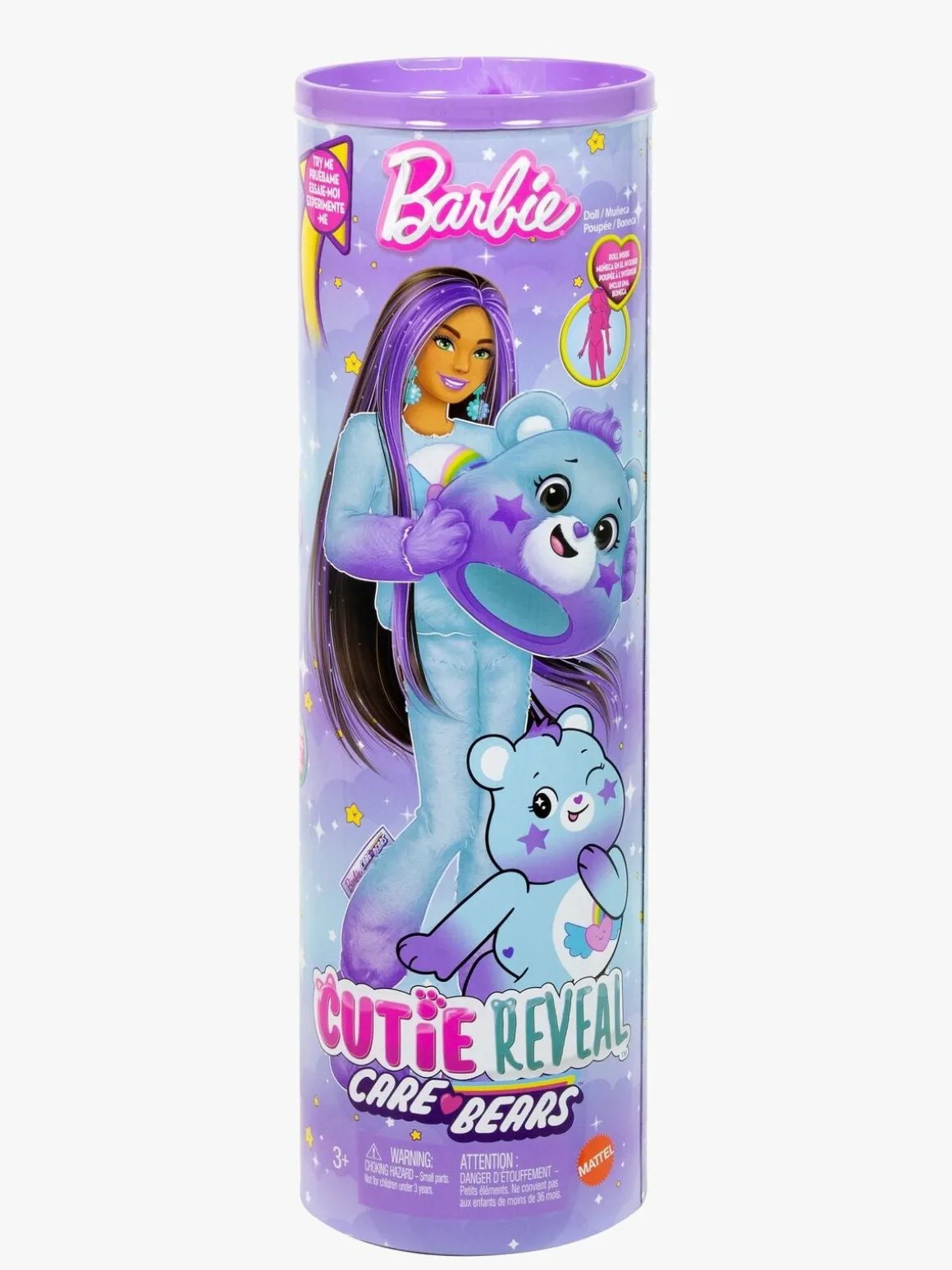 Barbie Cutie Reveal Dukke Care Bears, Lilla