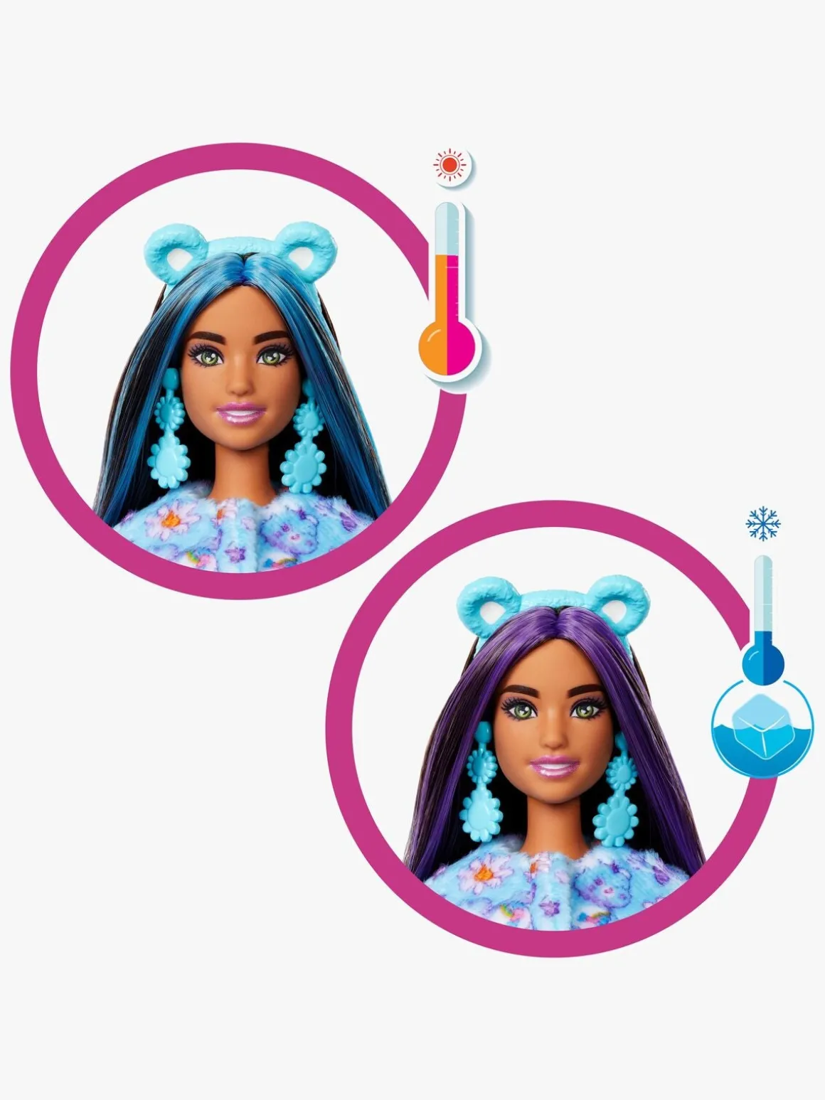 Barbie Cutie Reveal Dukke Care Bears, Lilla