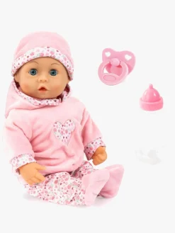 Bayer Design First Words  Interaktiv Dukke 38cm, Pink Blomster