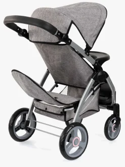 Bayer Design Twin Star Tvillingedukkevogn, Grå