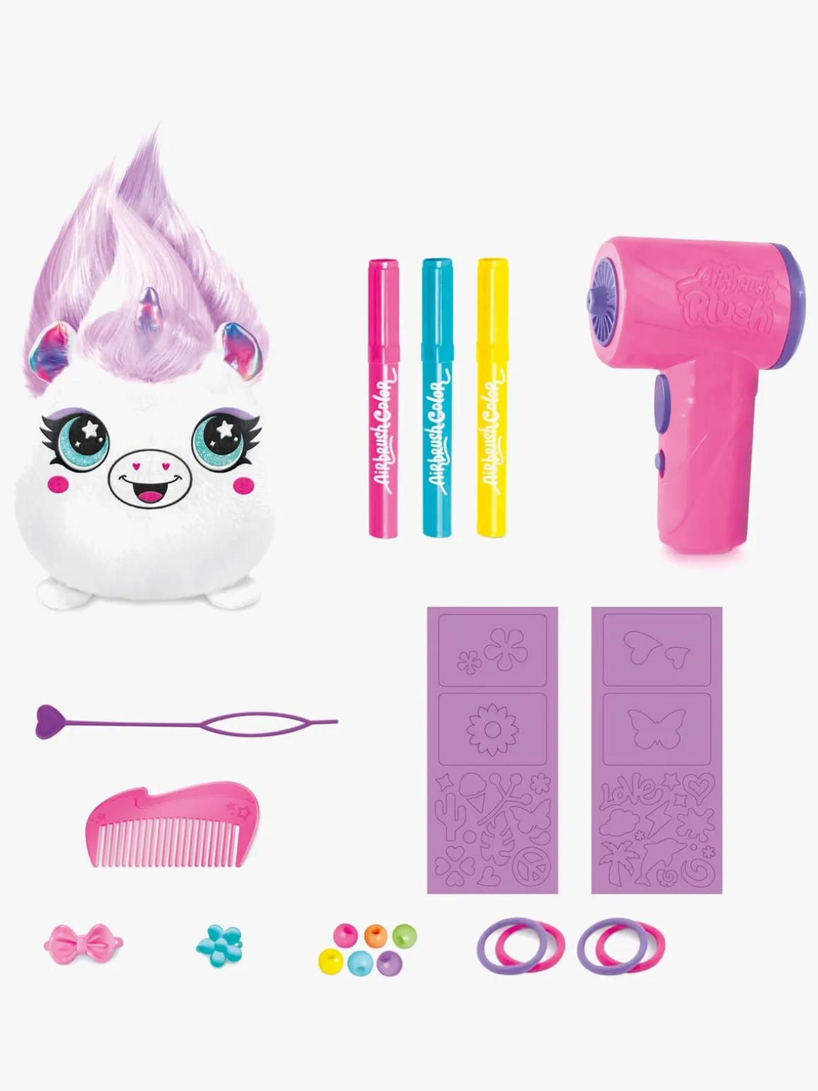 Canal Toys Airbrush Plush Hair'iffic Squishy Bamse Pal-Princess 17 cm