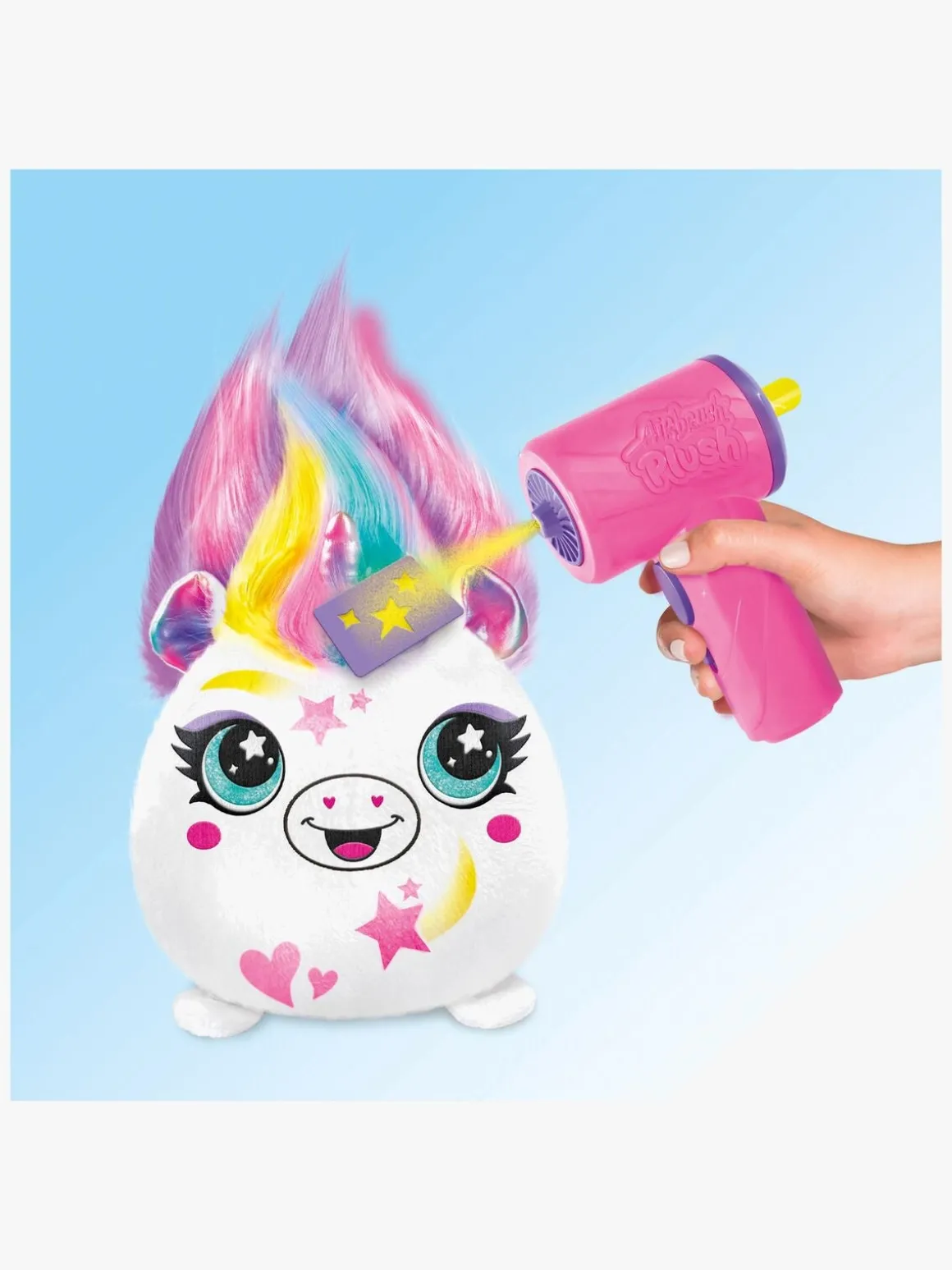 Canal Toys Airbrush Plush Hair'iffic Squishy Bamse Pal-Princess 17 cm