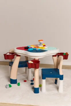 Cloudberry Castle Aktivitetsbord med Stole, Blue
