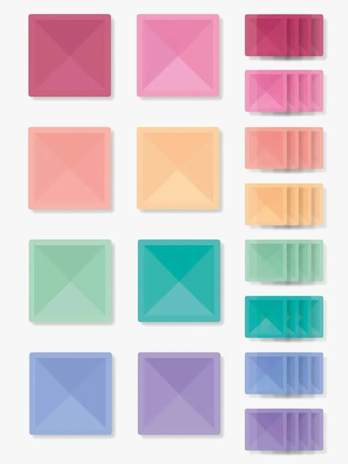 Connetix Magnetisk Byggeklods Pastel Square 40 Dele