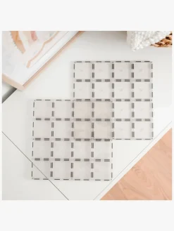 Connetix Magnetiske Byggeklodser Bundplader Clear 2-pak