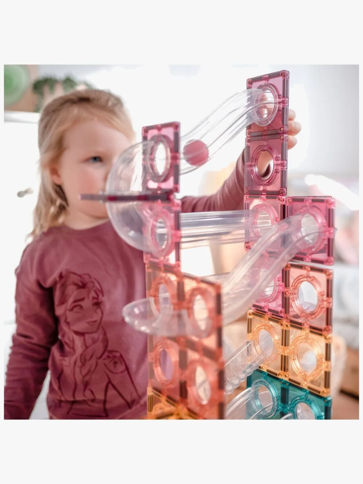 Connetix Magnetiske Byggeklodser Pastel Ball Run Pack 106 Dele