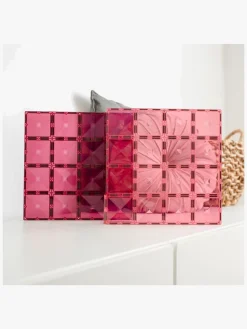 Connetix Magnetiske Byggeklodser Pastel Pink & Berry Base Plate 2 Dele