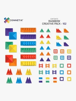 Connetix Magnetiske Byggeklodser Rainbow Creative Pack 102 Dele
