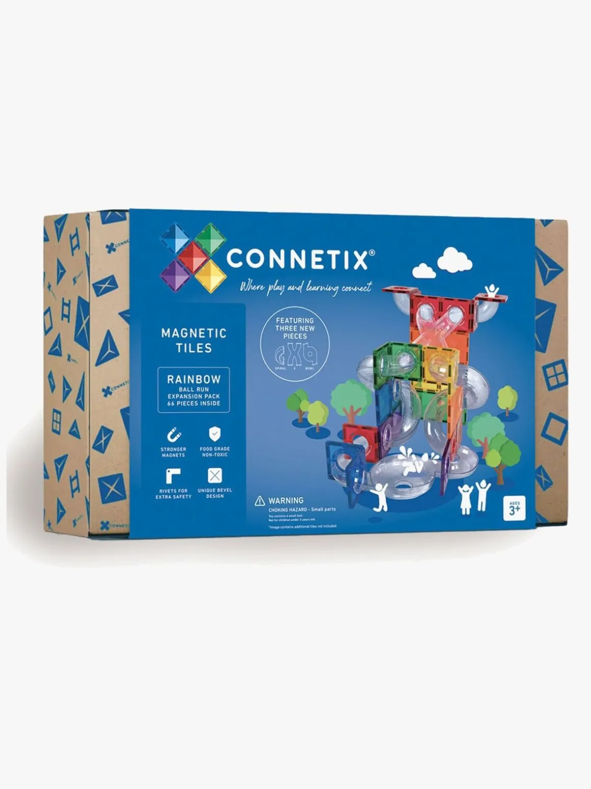 Connetix Magnetiske Byggeklodser Rainbow Udvidelsessæt 66 Dele