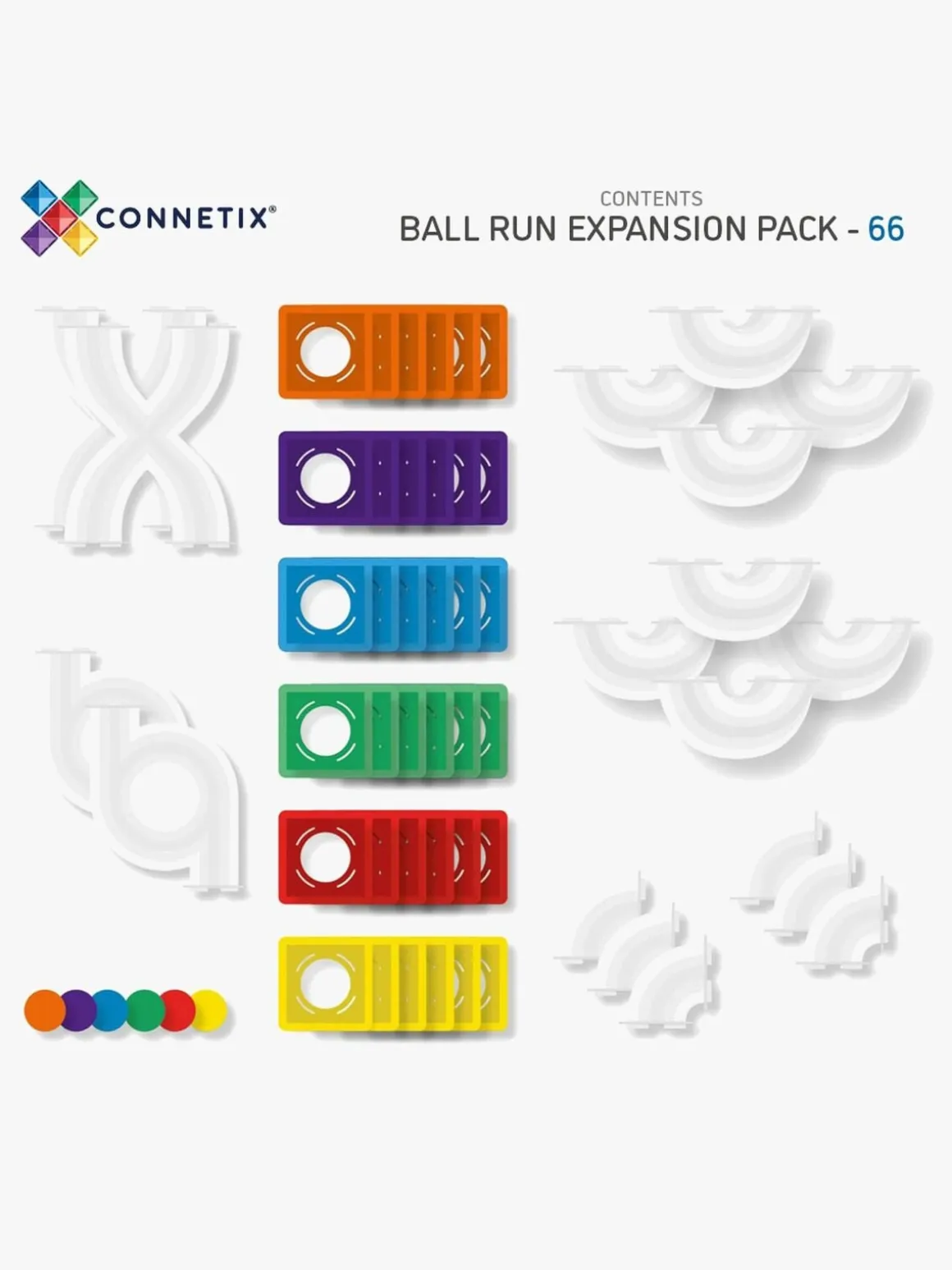 Connetix Magnetiske Byggeklodser Rainbow Udvidelsessæt 66 Dele