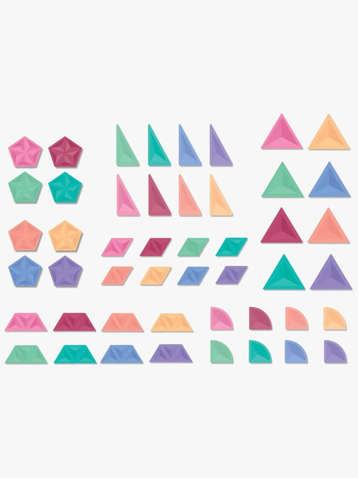 Connetix Magnetiske Byggeklodser Pastel Shape Udvidelsessæt 48 Dele