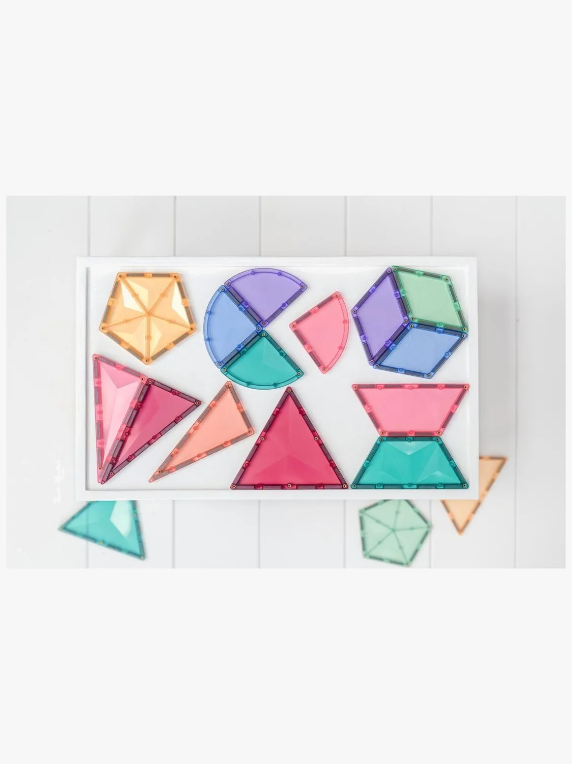 Connetix Magnetiske Byggeklodser Pastel Shape Udvidelsessæt 48 Dele