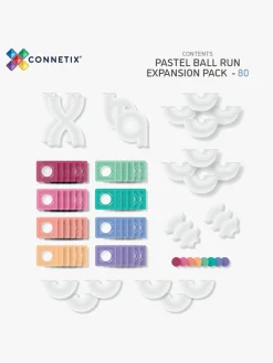 Connetix Magnetiske Byggeklodser Kuglelabyrint Pastel Udvidelsessæt 80 Dele