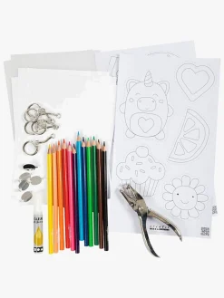 Creativ Company  Krympeplast DIY Sæt Pins og Nøgleringe