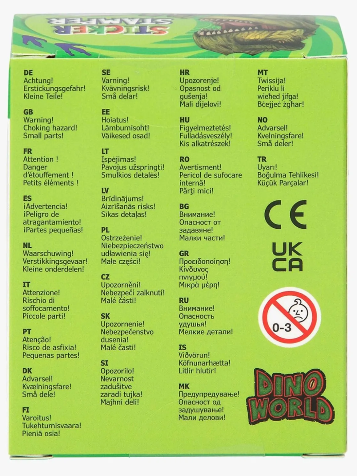 Dino World Klistermærkestempel