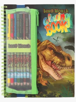 Dino World Malebog med Farveblyanter