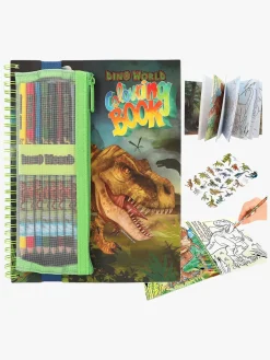 Dino World Malebog med Farveblyanter