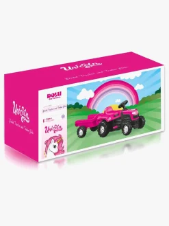 DOLU Pedaltraktor m. Anhænger, Lyserød