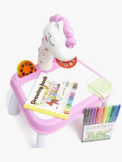 Fippla Tegnetavle med Projektør & Lys, Pink