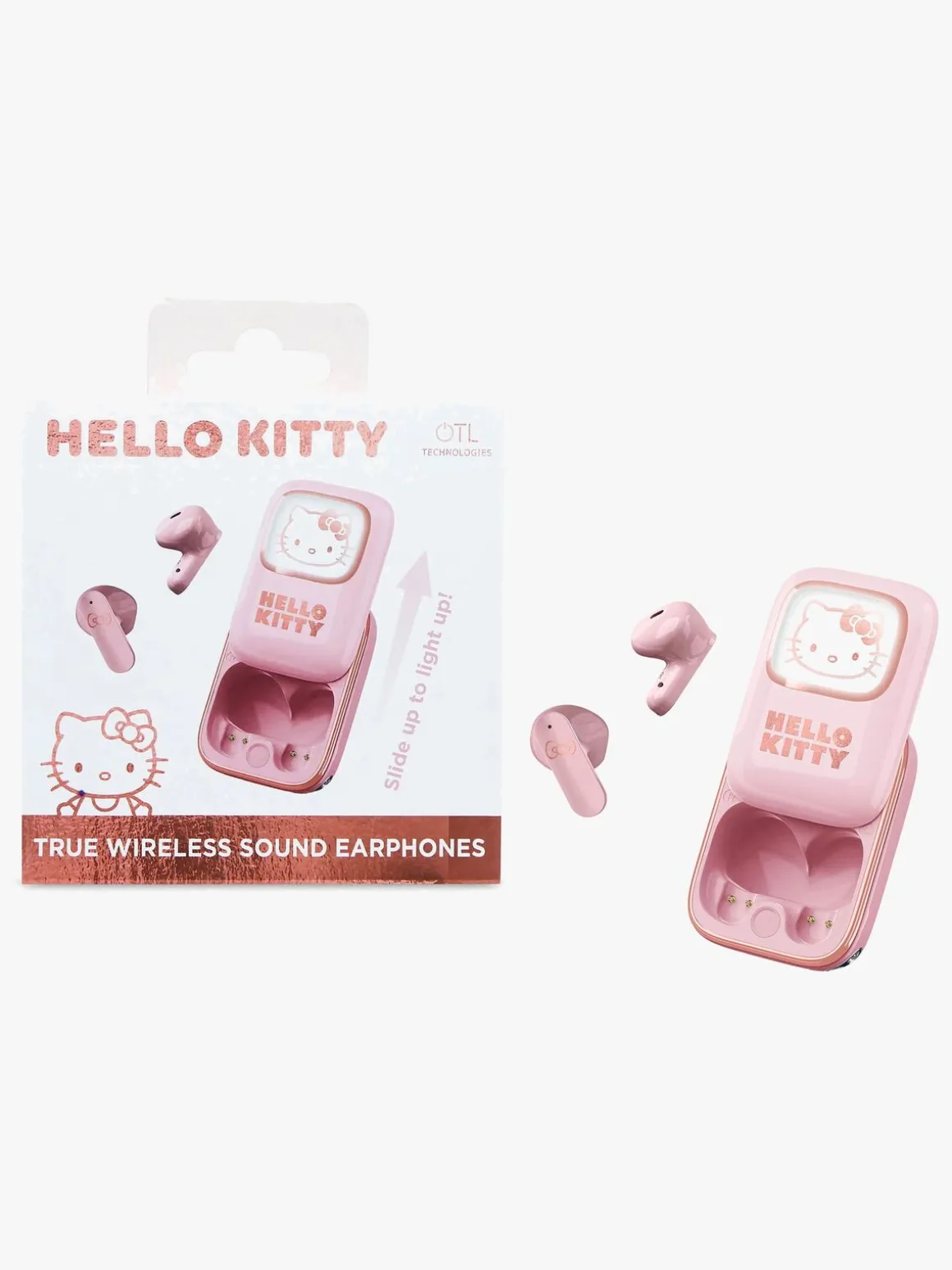 Hello Kitty Høretelefoner In-Ear TWS med LED, Pink