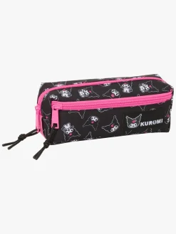 Hello Kitty Kuromi Penalhus med 3 Rum, Lyserød/sort