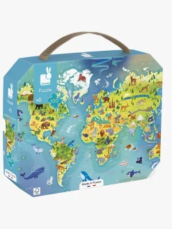 Janod Puslespil Verdenskort 100 Brikker
