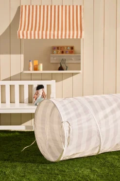 Kids Concept Stribet Legetunnel, Grå
