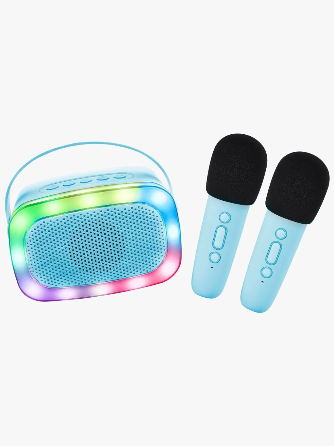 Lalarma Karaokesæt med LED-lys & 2 Mikrofoner, Blå