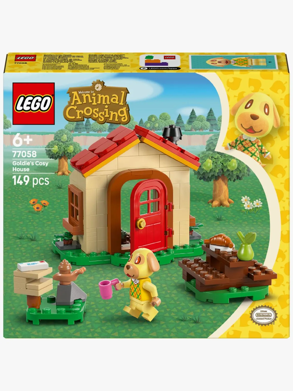LEGO Animal Crossing 77058 Goldie i sit hyggelige hus