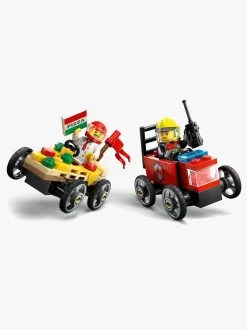 LEGO City 60458 Racerbilpakke – pizzabil mod brandbil