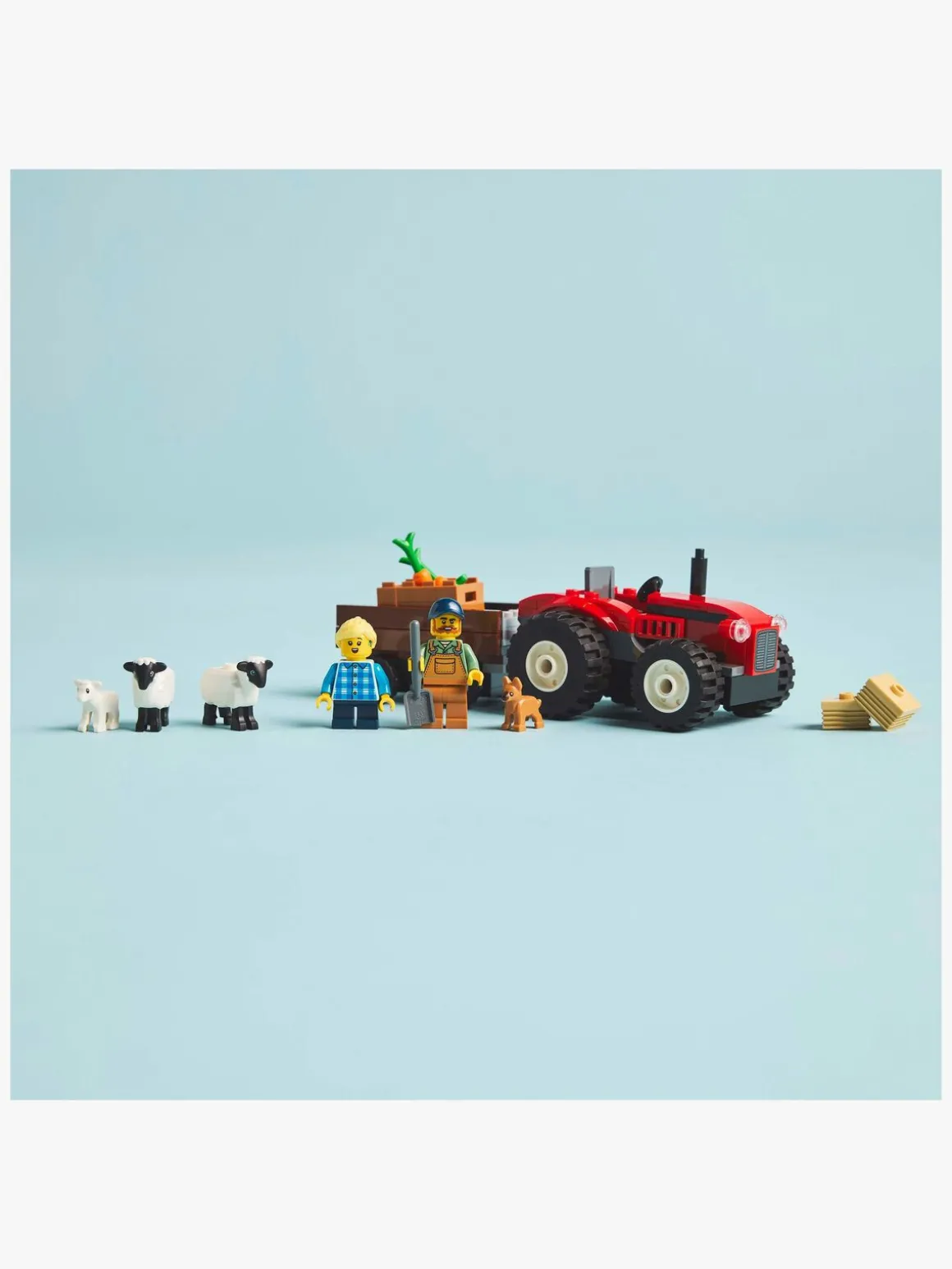 LEGO City 60461 Rød traktor med anhænger og får