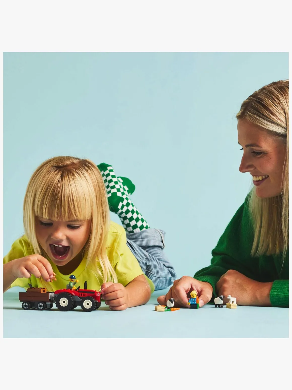 LEGO City 60461 Rød traktor med anhænger og får