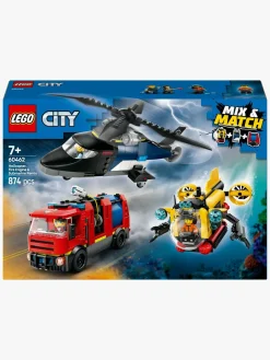 LEGO City 60462 Remix – helikopter, brandbil og ubåd