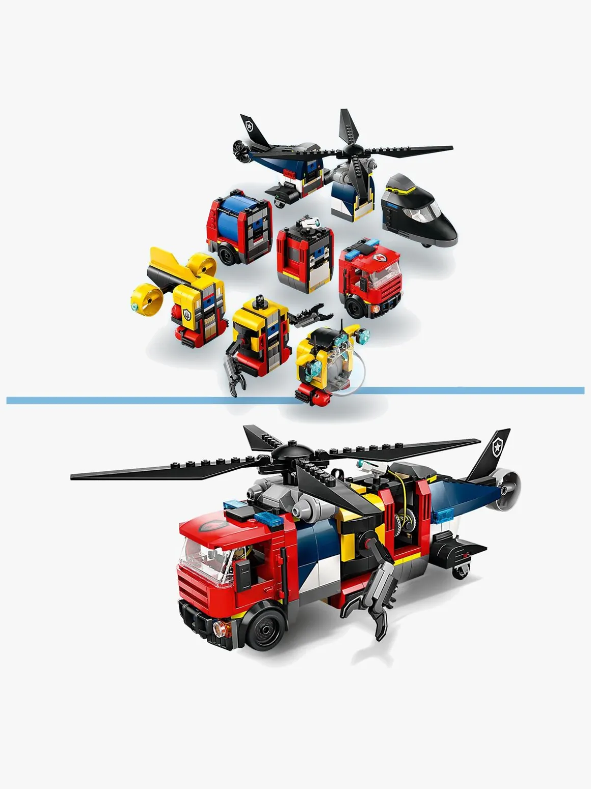 LEGO City 60462 Remix – helikopter, brandbil og ubåd