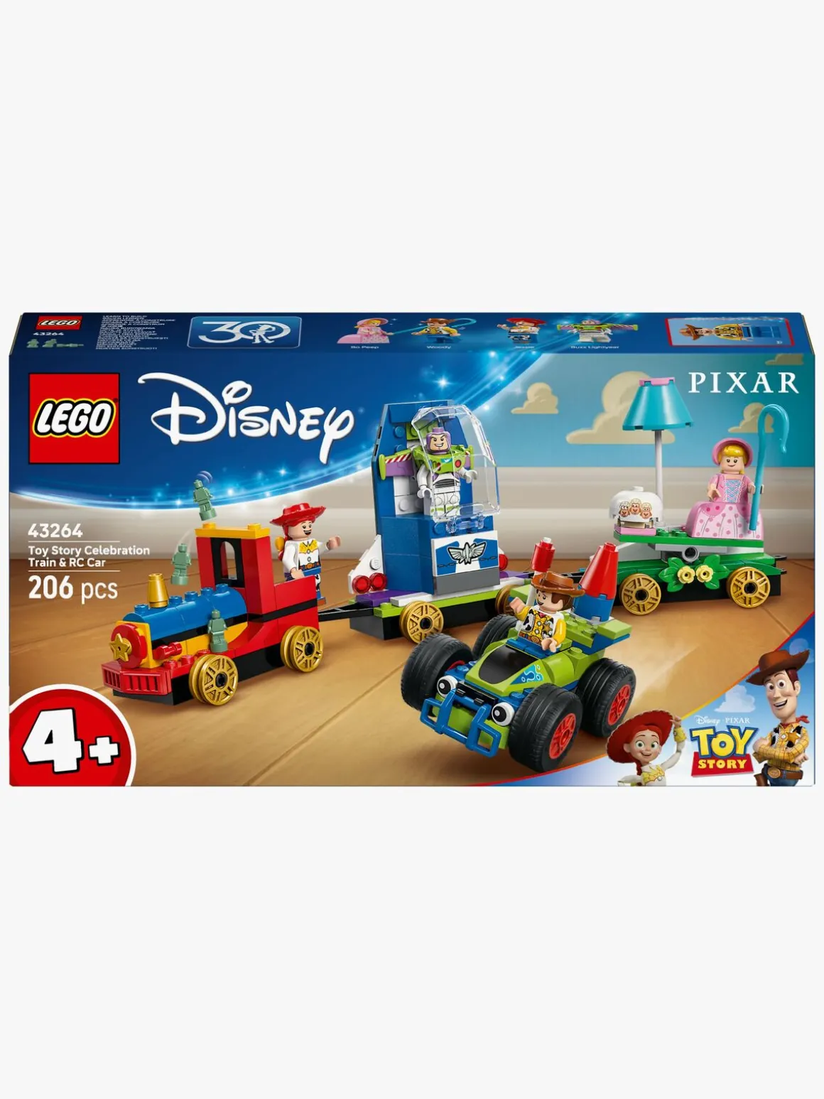 LEGO Disney Pixar 43264 Toy Story-fejring: Tog og fjernstyret bil