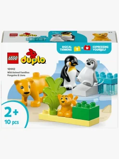LEGO DUPLO Town 10442 Vilde dyrefamilier: pingviner og løver