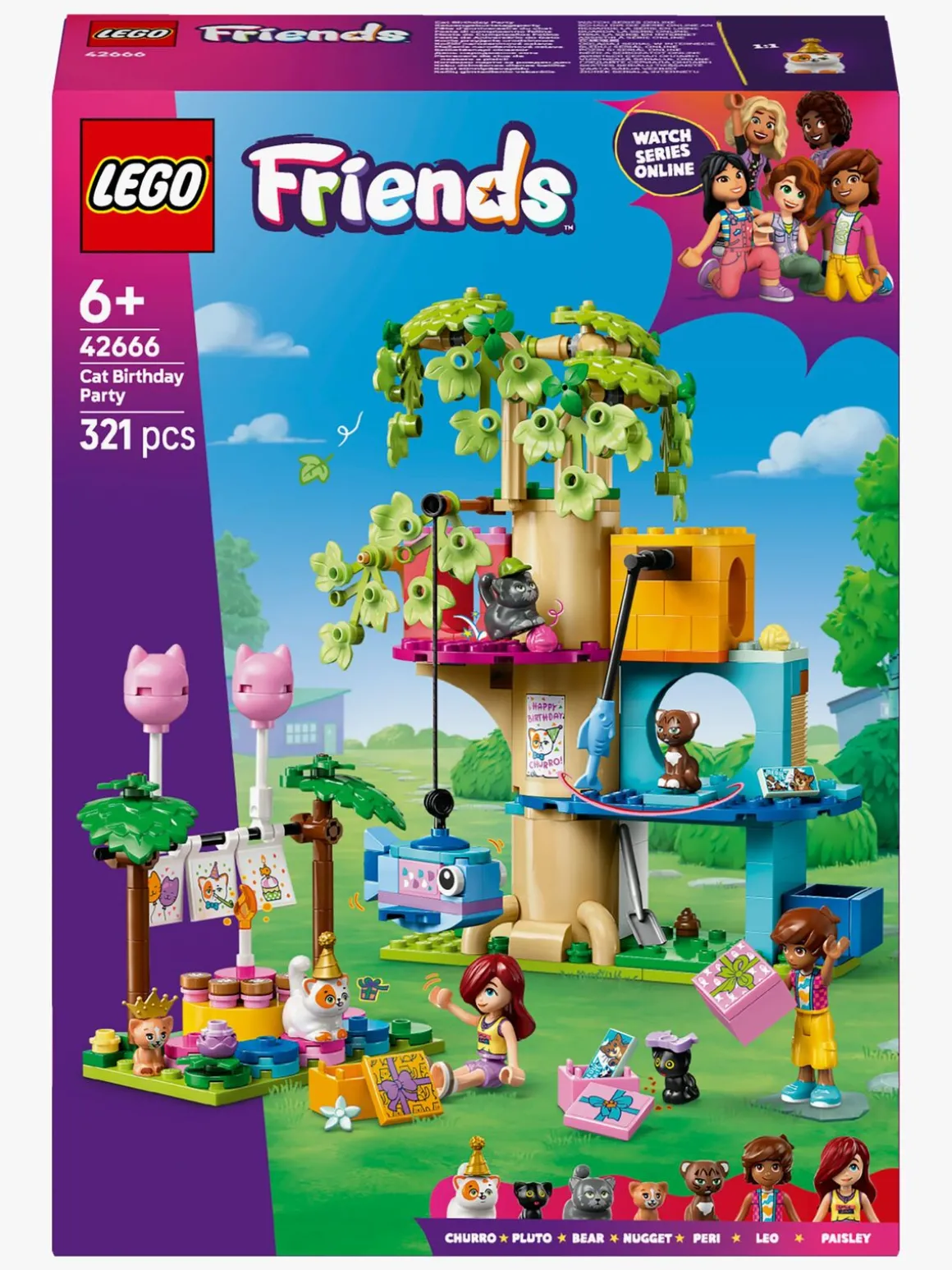 LEGO Friends 42666 Katte-fødselsdagsfest og trætophus
