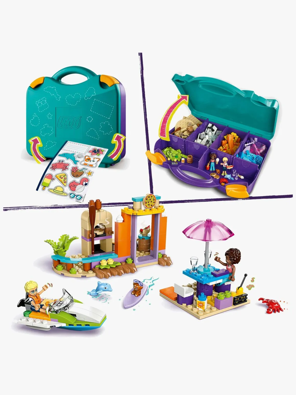 LEGO Friends 42672 Kreativ strand- og rejsekuffert