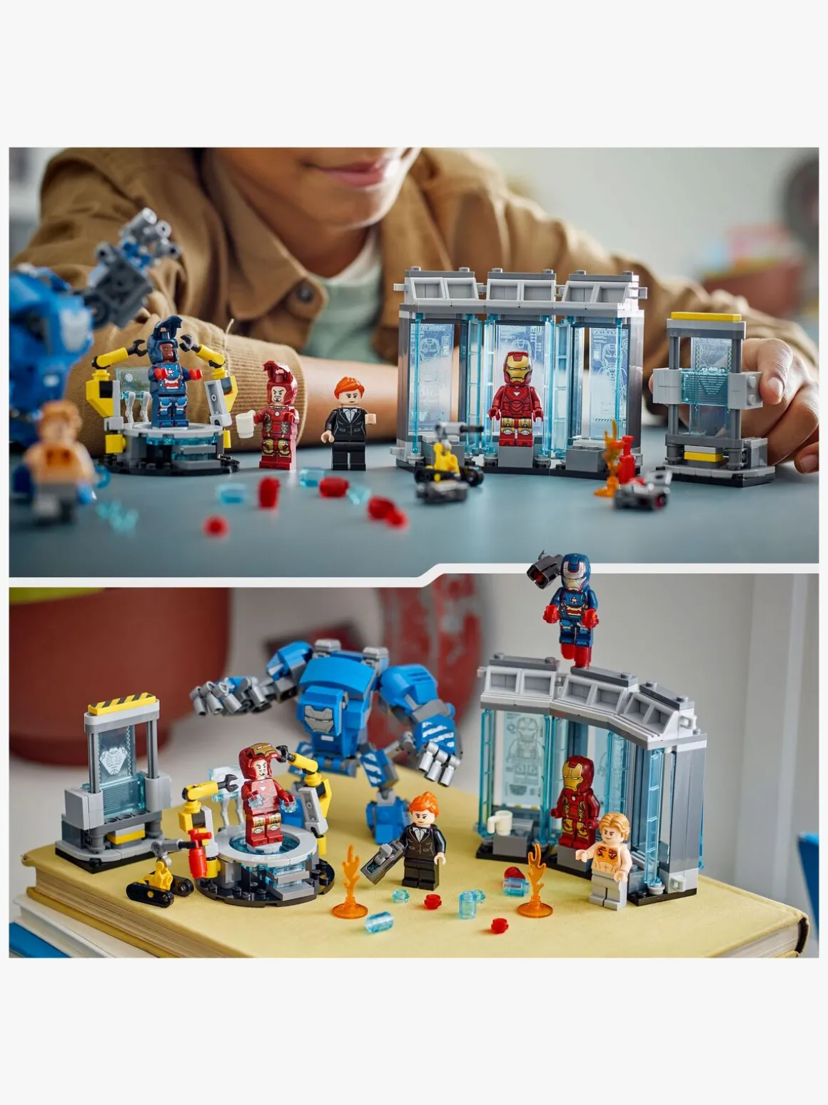 LEGO Super Heroes 76315 Iron Mans laboratorium: Dragtgalleriet