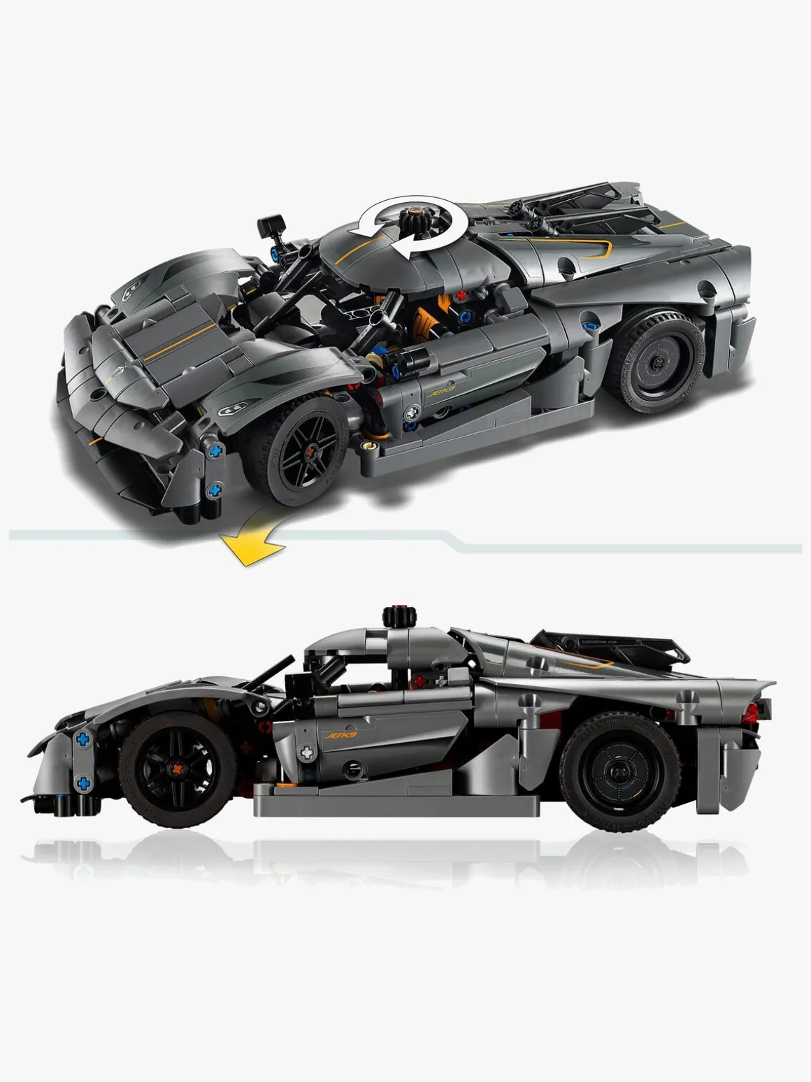 LEGO Technic 42173 Koenigsegg Jesko Absolut-hyperbil – grå