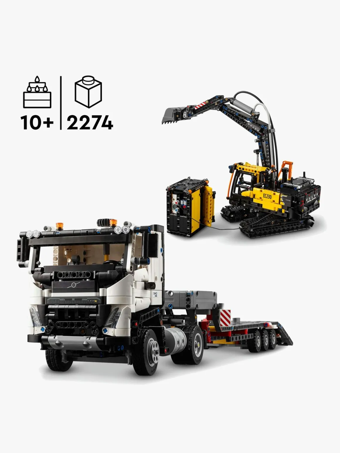 LEGO Technic 42175 Volvo FMX-lastbil og EC230 elektrisk gravemaskine