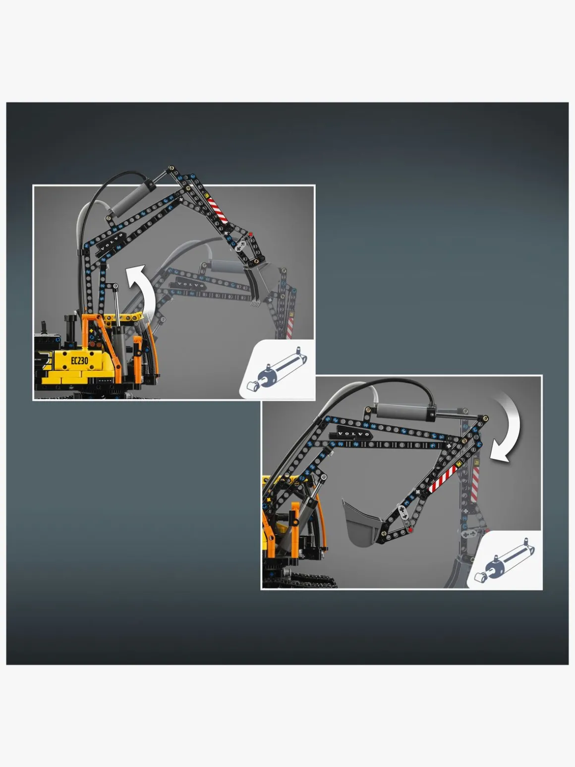 LEGO Technic 42175 Volvo FMX-lastbil og EC230 elektrisk gravemaskine