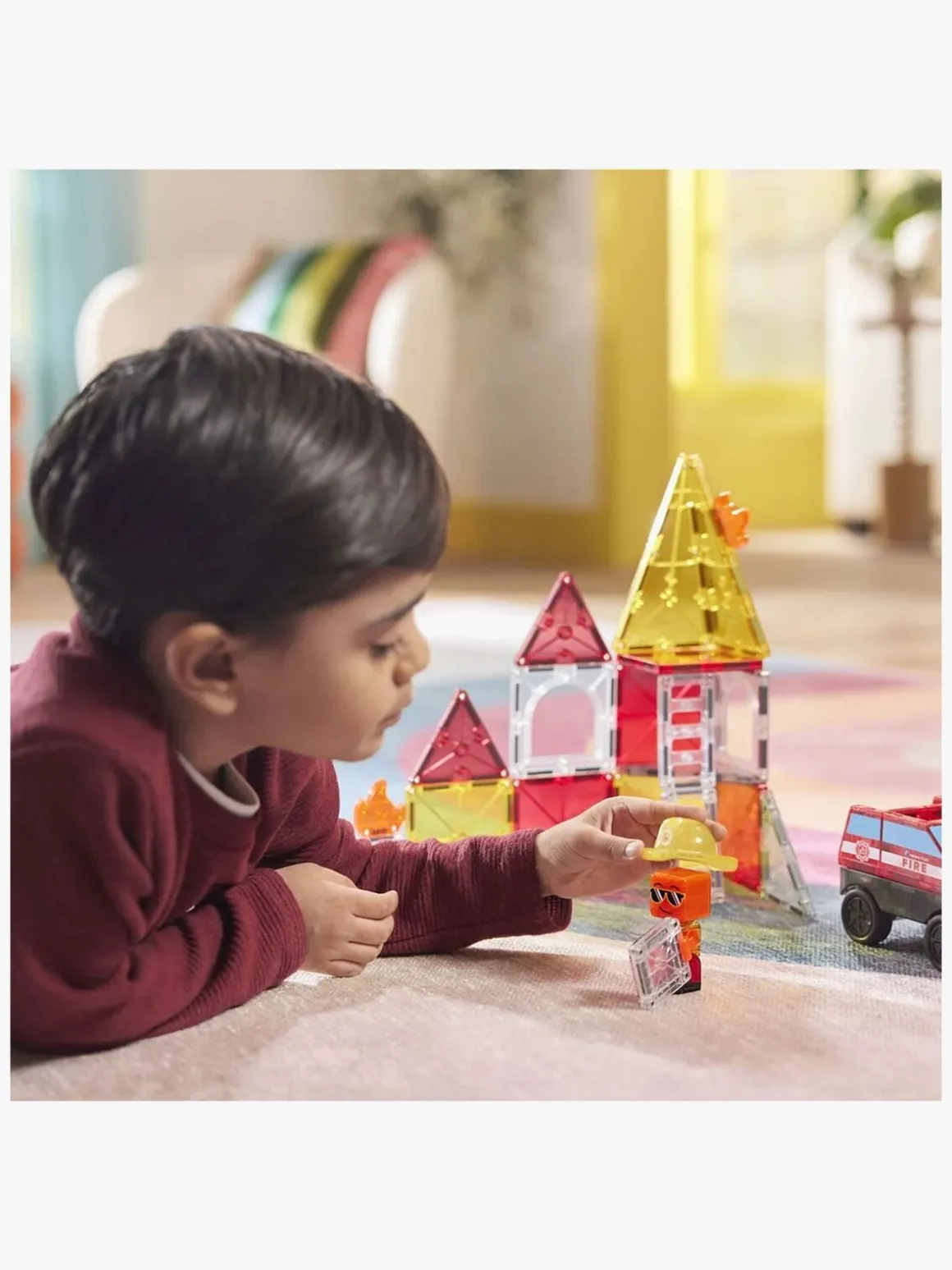 MAGNA-TILES Brandberedskab Magnetiske Byggeklodser 27 Dele