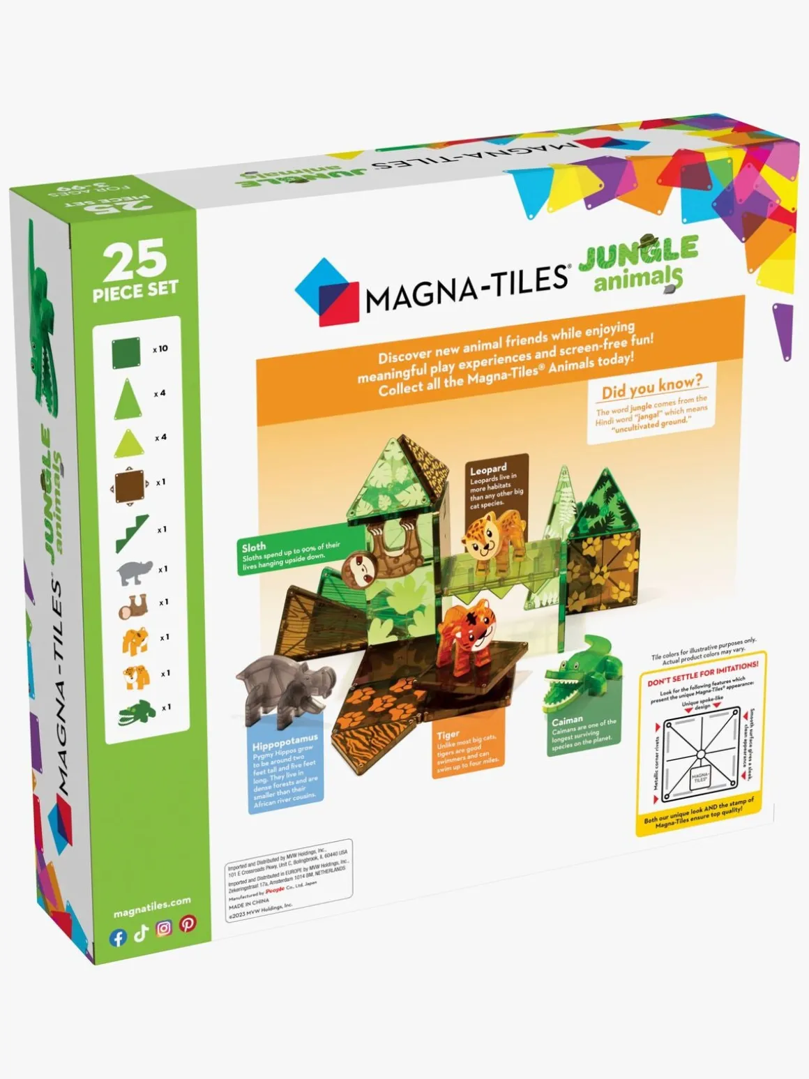 MAGNA-TILES Jungledyr Byggesæt 25 Dele