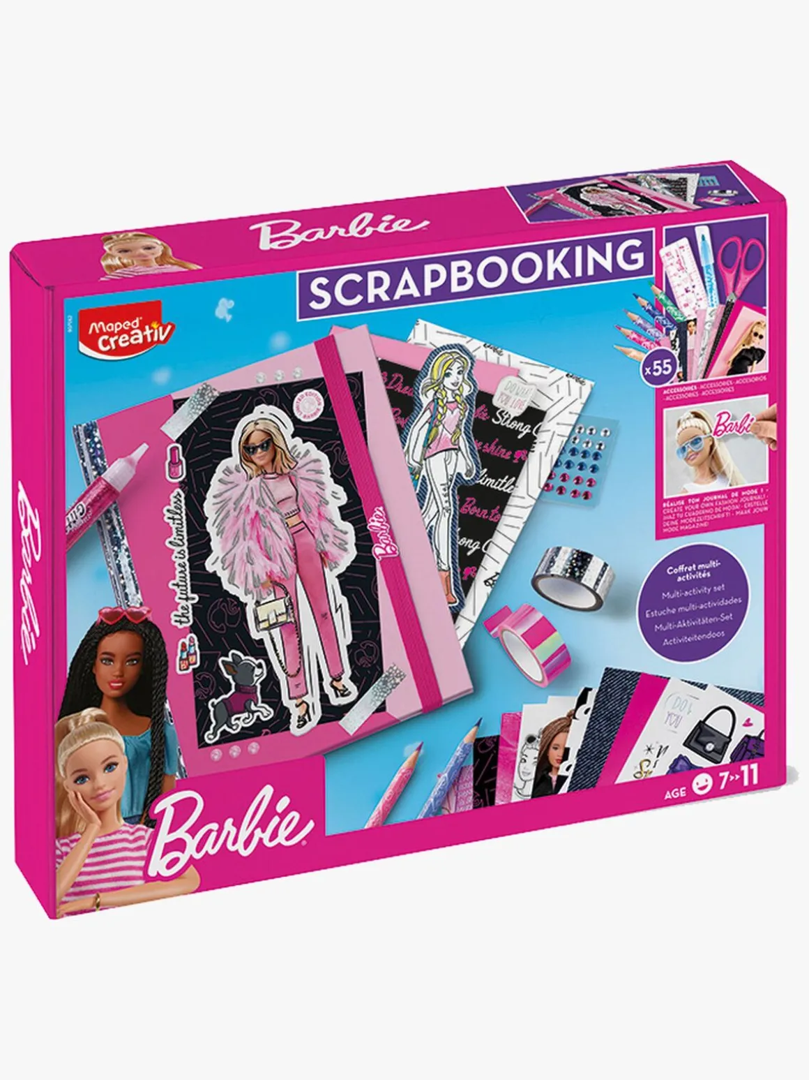 Maped Creativ Barbie Scrapbooking Kreasæt 55 Dele