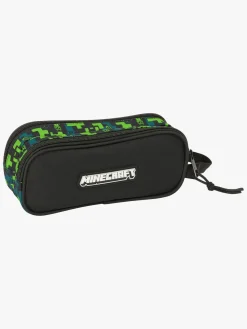 Minecraft Dobbelt Penalhus TNT, Blå/Grøn