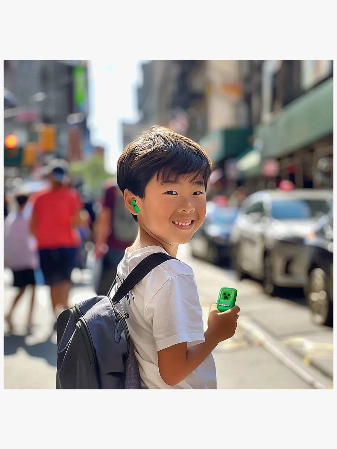 Minecraft Høretelefoner In-Ear TWS med LED, Grøn