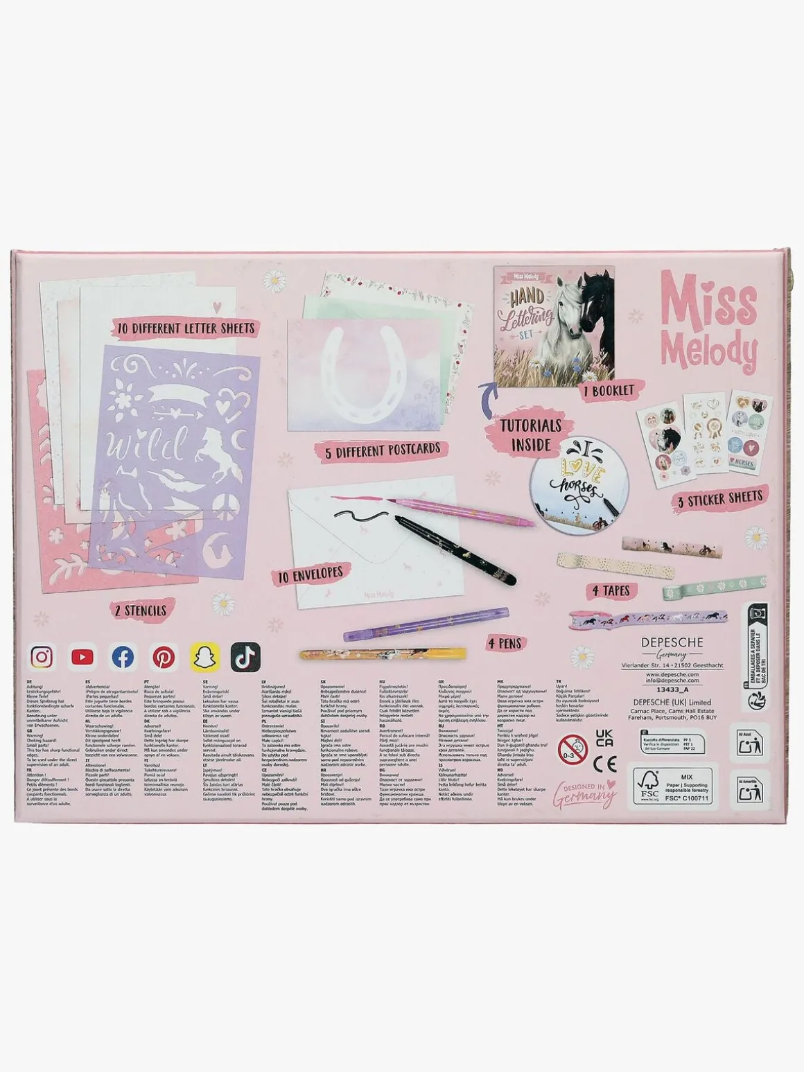 Miss Melody Brevpapir i Boks
